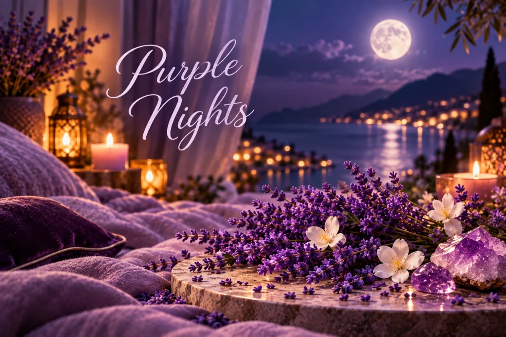 Αρωματικό Purple Nights από τη συλλογή Oriental & Sensual της HYCEAN με αισθησιακές και μυστηριώδεις νότες για βραδινή και πολυτελή ατμόσφαιρα σε επαγγελματικούς χώρους