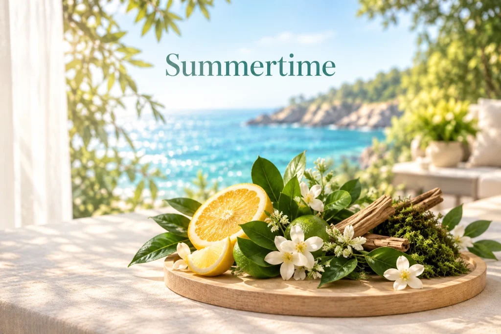 Αρωματικό Summertime από τη συλλογή Citrus & Fruity της HYCEAN με δροσερές και φρουτώδεις νότες για καλοκαιρινή ατμόσφαιρα σε επαγγελματικούς χώρους