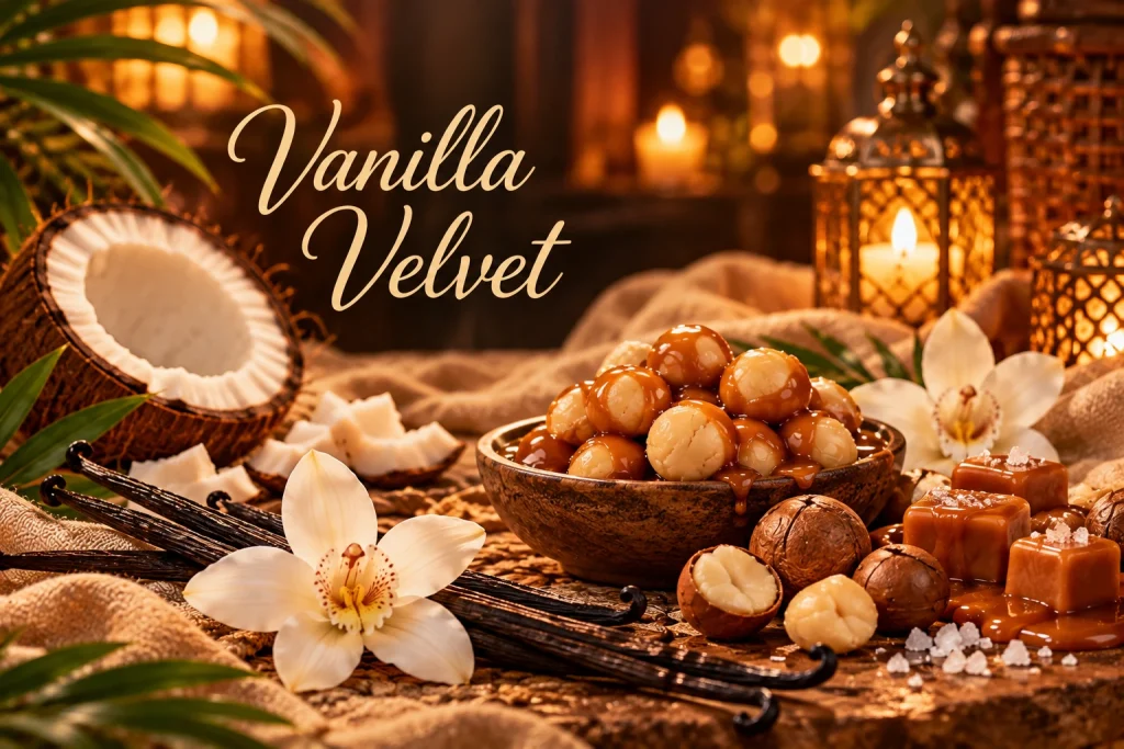 Αρωματικό Vanilla Velvet από τη συλλογή Oriental & Sensual της HYCEAN με γλυκές και ζεστές νότες βανίλιας για πολυτελή και χαλαρωτική ατμόσφαιρα σε επαγγελματικούς χώρους