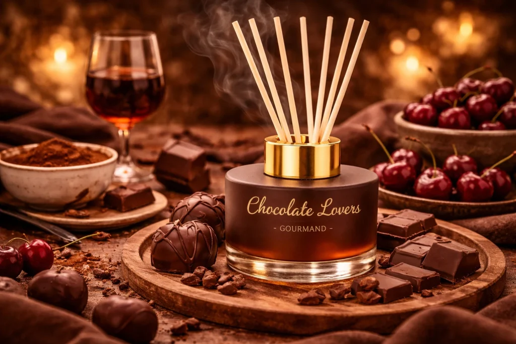 Αρωματικό Chocolate Lovers από τη συλλογή Gourmand της HYCEAN με πλούσιες νότες σοκολάτας για ζεστή και απολαυστική ατμόσφαιρα σε επαγγελματικούς χώρους