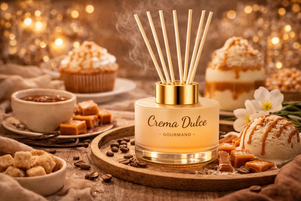 Αρωματικό Crema Dulce από τη συλλογή Gourmand της HYCEAN με γλυκές και κρεμώδεις νότες για ζεστή και απολαυστική ατμόσφαιρα σε επαγγελματικούς χώρους