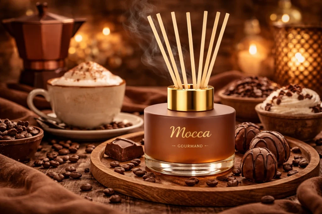 Αρωματικό Mocca από τη συλλογή Gourmand της HYCEAN με νότες καφέ και σοκολάτας για ζεστή και απολαυστική ατμόσφαιρα σε επαγγελματικούς χώρους