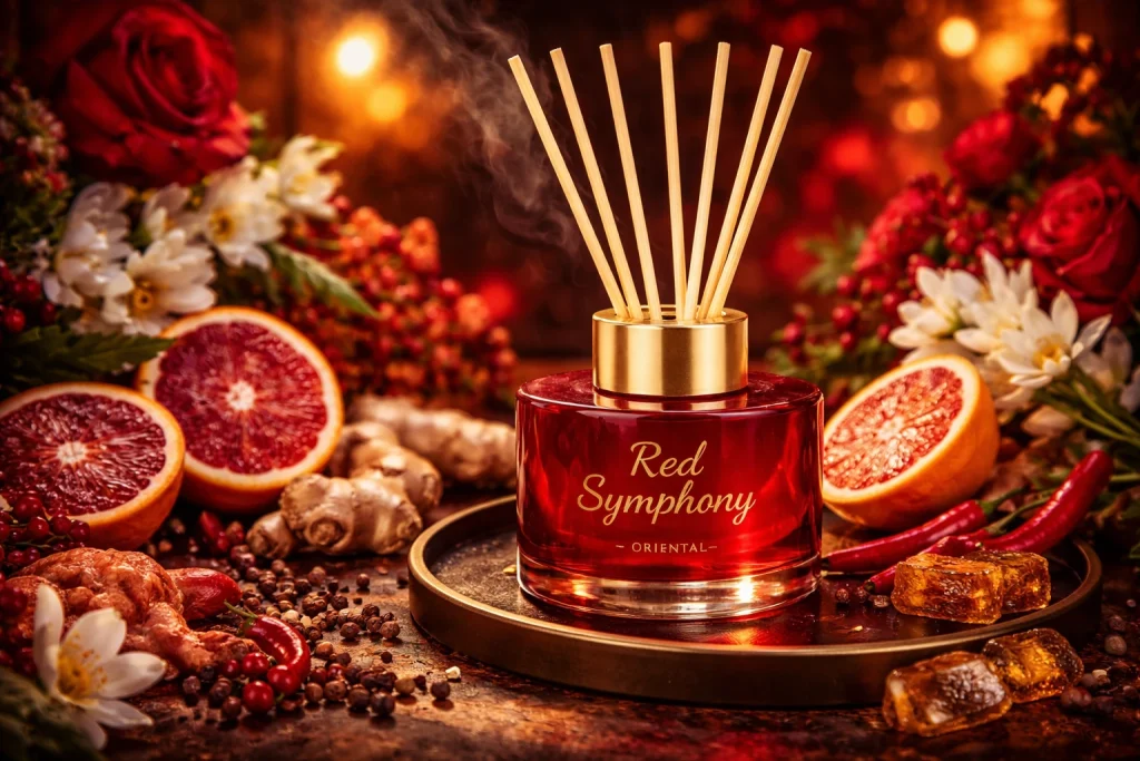 Αρωματικό Red Symphony από τη συλλογή Oriental & Sensual της HYCEAN με έντονες και αισθησιακές νότες για πολυτελή και ατμοσφαιρική εμπειρία σε επαγγελματικούς χώρους