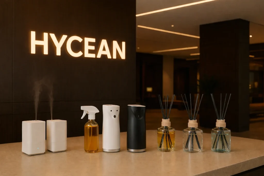 επαγγελματικός αρωματισμός χώρων με reed diffusers και συσκευές spray HYCEAN